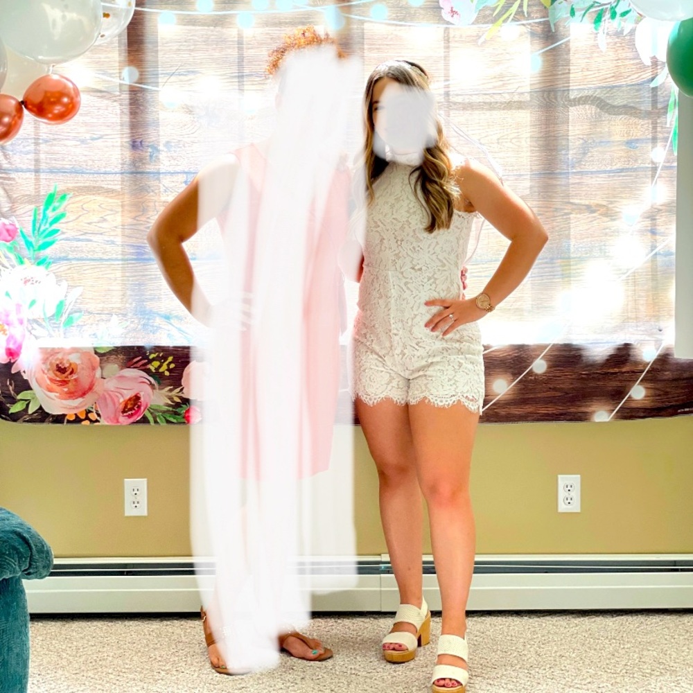 VICI high neck white lace romper.